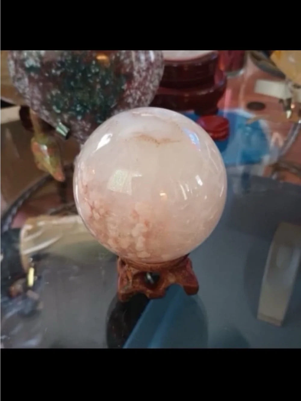 Pink amethyst sphere